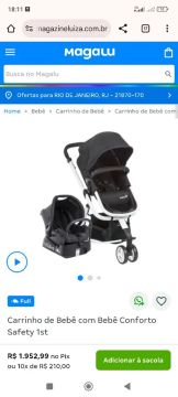 Carrinho de Bebê com Bebê Conforto Safety 1st