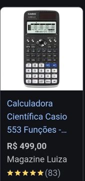 Calculadora Científica Casio 553 Funções