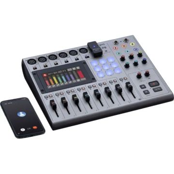 Gravador de Podcast Portatil Zoom Podtrak P8 6 Canais - Cinza