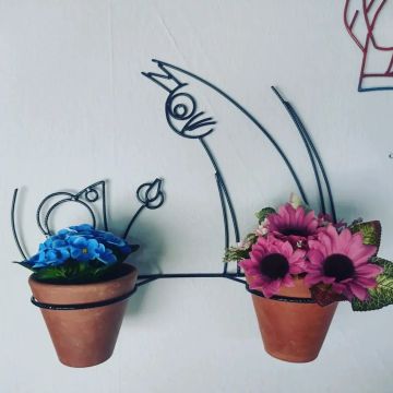 Suporte para Vasos de Parede em Ferro 