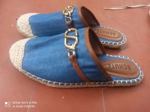 Flat Mule Espadrille Azul - Shutz - Tam 34