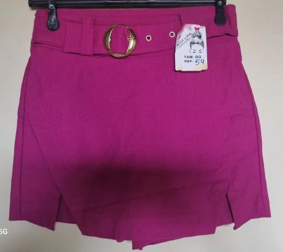 Short saia feminina GG infantojuvenil - rosa 