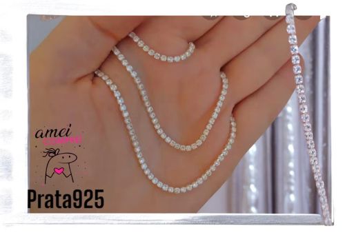 Conjunto de Colares de Zircônia - Prata 925