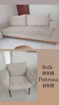 Sofá e Poltrona em ótimo estado