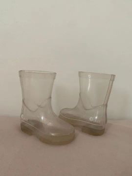 Botas/ Galochas Infantil Transparente com pisca