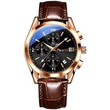 Relógio Luminoso Original POSHI Luxury Brand Men's Fashion Calendário
