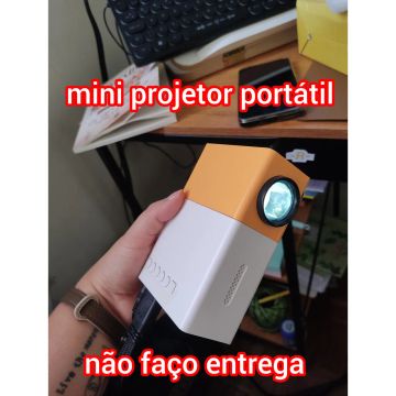 MINI PROJETOR PORTÁTIL + CABO HDMI + SUPORTE DE PAREDE DO PROJETOR