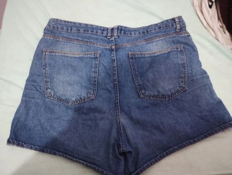 Short Jeans Azul Feminino