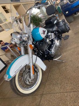 Harley Davidson Heritage Soltail Classic- Azul e Branca