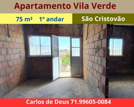 Apartamento  2 Quartos, 01 suíte, 75 m²,  2 sanítários,  varanda, 1º Andar, Vila Verde , S