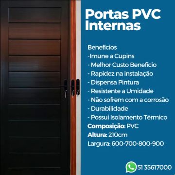 PORTA PVC 800X2100 BRANCO E AMADEIRADO