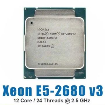 Processador Intel Xeon E5 2680 V3 - 2,5 GHz, 12 Núcleos, 24 Threads, LGA 2011-3, Sem Coole