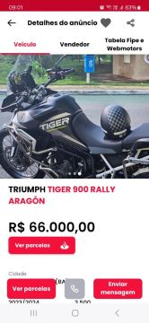 Moto Triumph Tiger 900 Rally Aragon