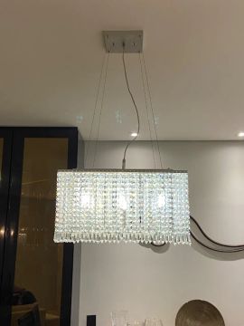 Lustre de Cristal Quadrado 50x50