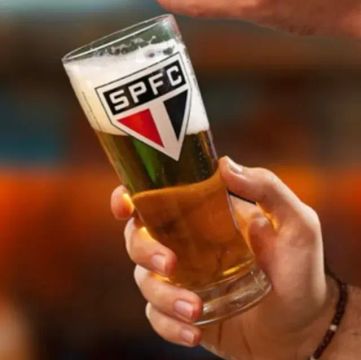 Copo de vidro lager personalizado São Paulo 300ml para cerveja.** Novo lacrado**