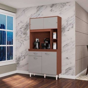 Cozinha Duda 90cm Capuccino/Off Frete Grátis - Até 12x