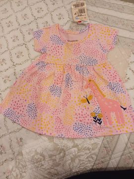 Vestido infantil Brandili - Girafinha - Novo com Etiqueta - 6 meses