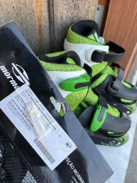 Patins Inline Converse Infantil + Kit de Proteção