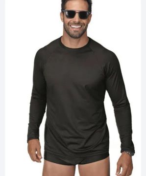 Camiseta Proteção Solar de manga comprida preta