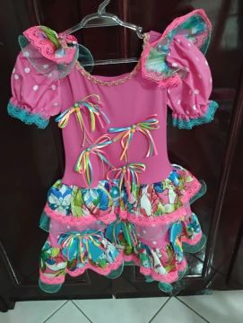 Vestido Infantil Festa Junina - Tamanho 6 anos 