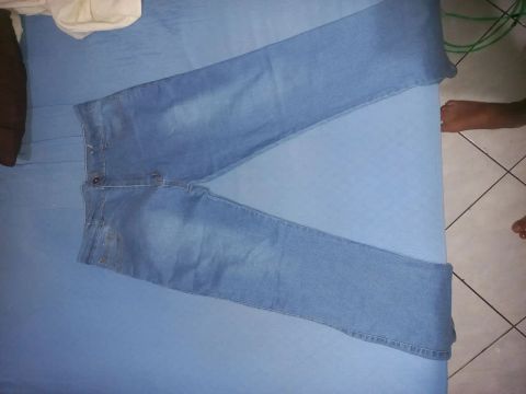 Calça Jeans com laicra Masculina Azul