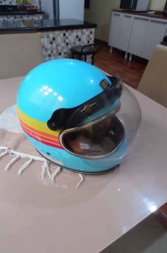 Capacete Urbano Helmets Big Bore Vintage Azul