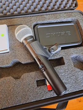 Microfone Sistema Sem Fio Original Shure Pgxd24 Pg58 Vocal<br>