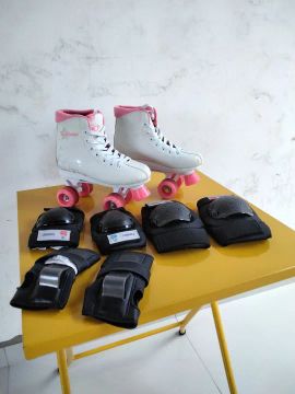 Patins Roller Quad Infantil com Proteções n? 36/37