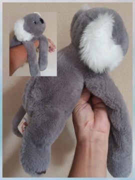 Urso de Pelúcia Koala Cinza mão de Pedra 
