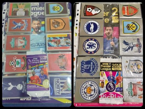LOTE 2 ALBUNS PREMIER LEAGUE 17 E 18