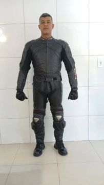Macacão de couro para moto - T.G - Usado