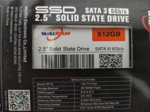 SSD 512GB Pra PC, Notebook 