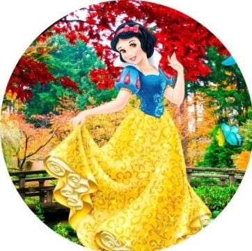 Painel de tecido com elástico da Branca de Neve