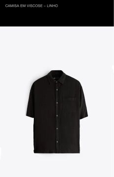 Camisa viscolinho Zara 