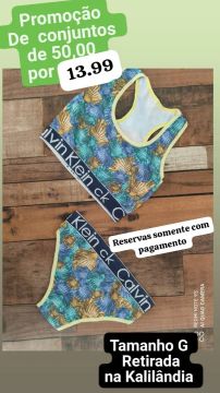 4 Conjuntos de Lingerie Calvin Klein G  e M para vender logo 50.00- Novo