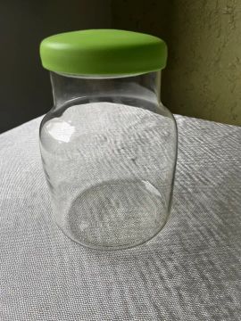 Pote de Vidro com Tampa Verde