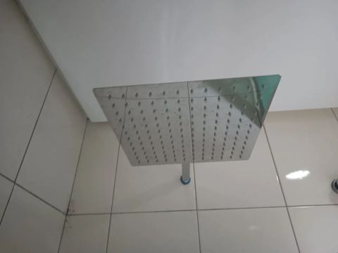 Ducha Chuveiro Solar Gás Inox Com Braço 30x30