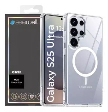 Capa Magsafe Transparente Samsung Galaxy S25 Ultra