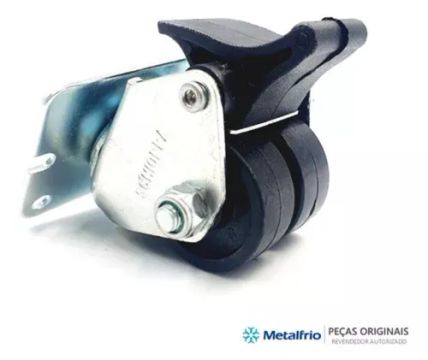 Kit 4 Rodizio Roda Dupla (com Trava) P/ Expositores Freezer