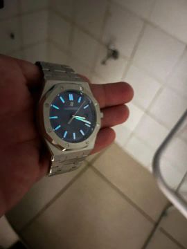 Relógio AAA AP Royal Oak Luxo Inox