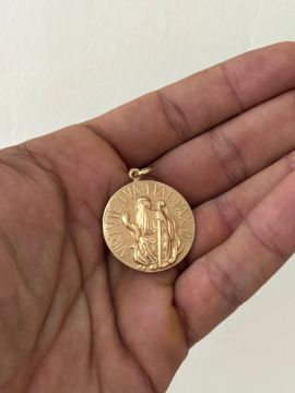 Pingente medalha Ouro 18k - 7G (são Bento)