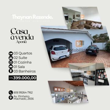 Casa à venda em Aponiã - 3 quartos, 2 suítes