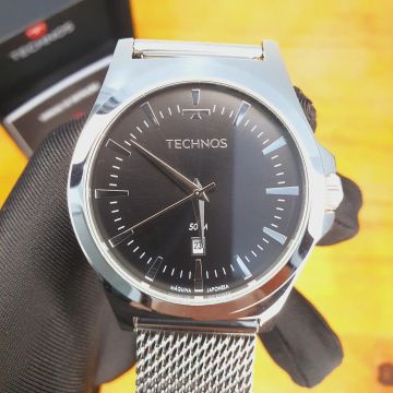 Relógio Technos Steel pulseira milanese 43mm