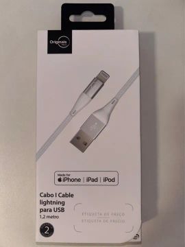 Cabo Lightning para iPhone, iPad e iPod - 1,2 Metros