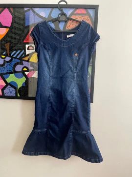 Vestido Jeans Azul - Tamanho P
