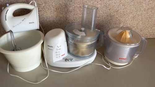 Multiprocessador Walita, Batedeira Walita, Espremedor de frutas Arno.