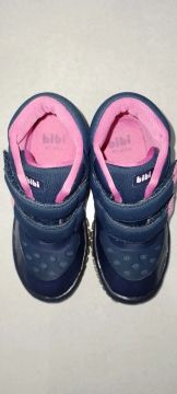 Botinha Bibi N°27- Azul Marinho com Rosa - Tamanho 24