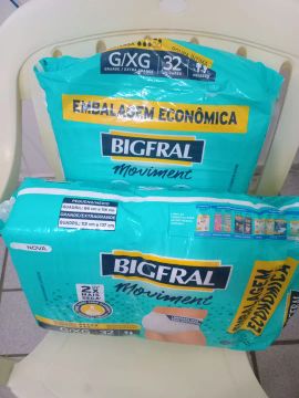 Fraldas Bigfral 32 + 31 (2 pacotes)