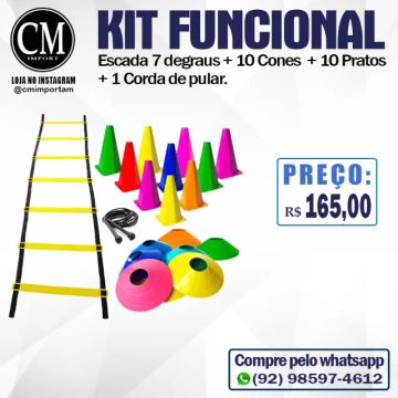 Kit Treino Funcional com 22 Itens: 