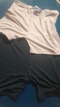 Shorts Femininos - Preto e Bege - Tamanho P